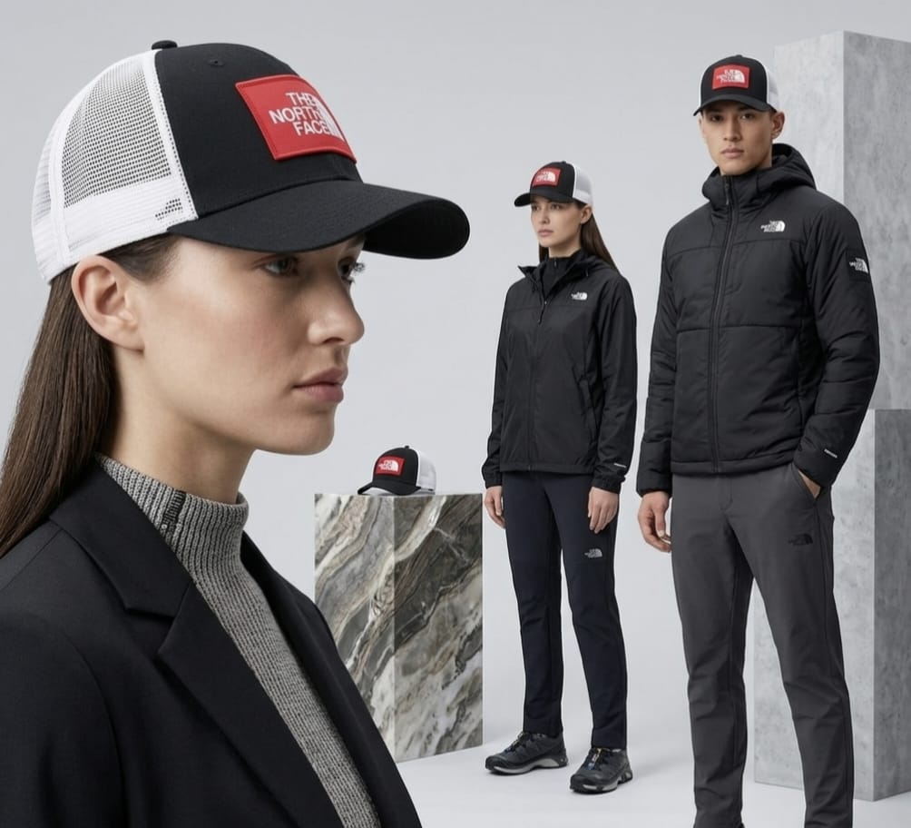 Northface Premium Black & White Cap – Outdoor Style