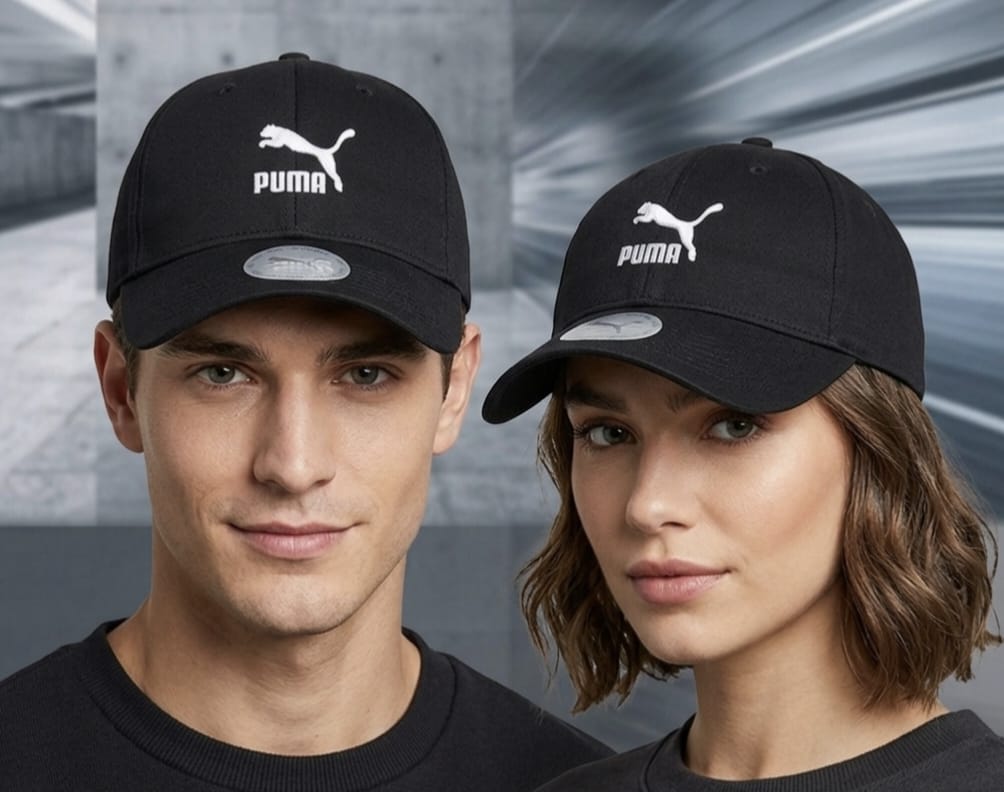 PUMA Black Cap for Men – Adjustable Sports & Casual Baseball Hat