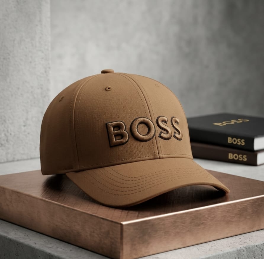 BOSS Brown Baseball Cap for Men | Adjustable Premium Casual Hat