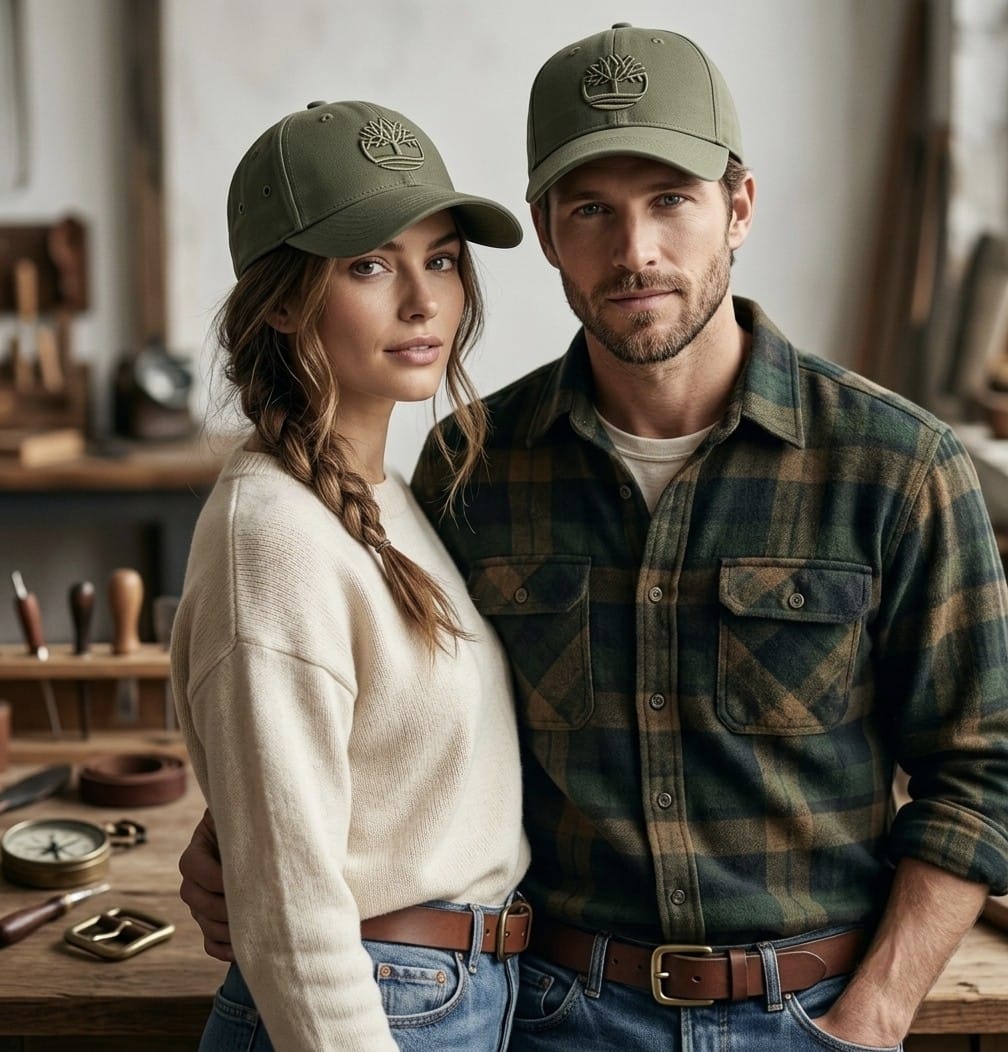 Timberland Green Baseball Cap for Men – Adjustable Casual Hat