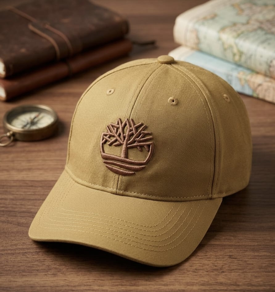 Timberland Khaki Baseball Cap for Men | Adjustable Casual Hat