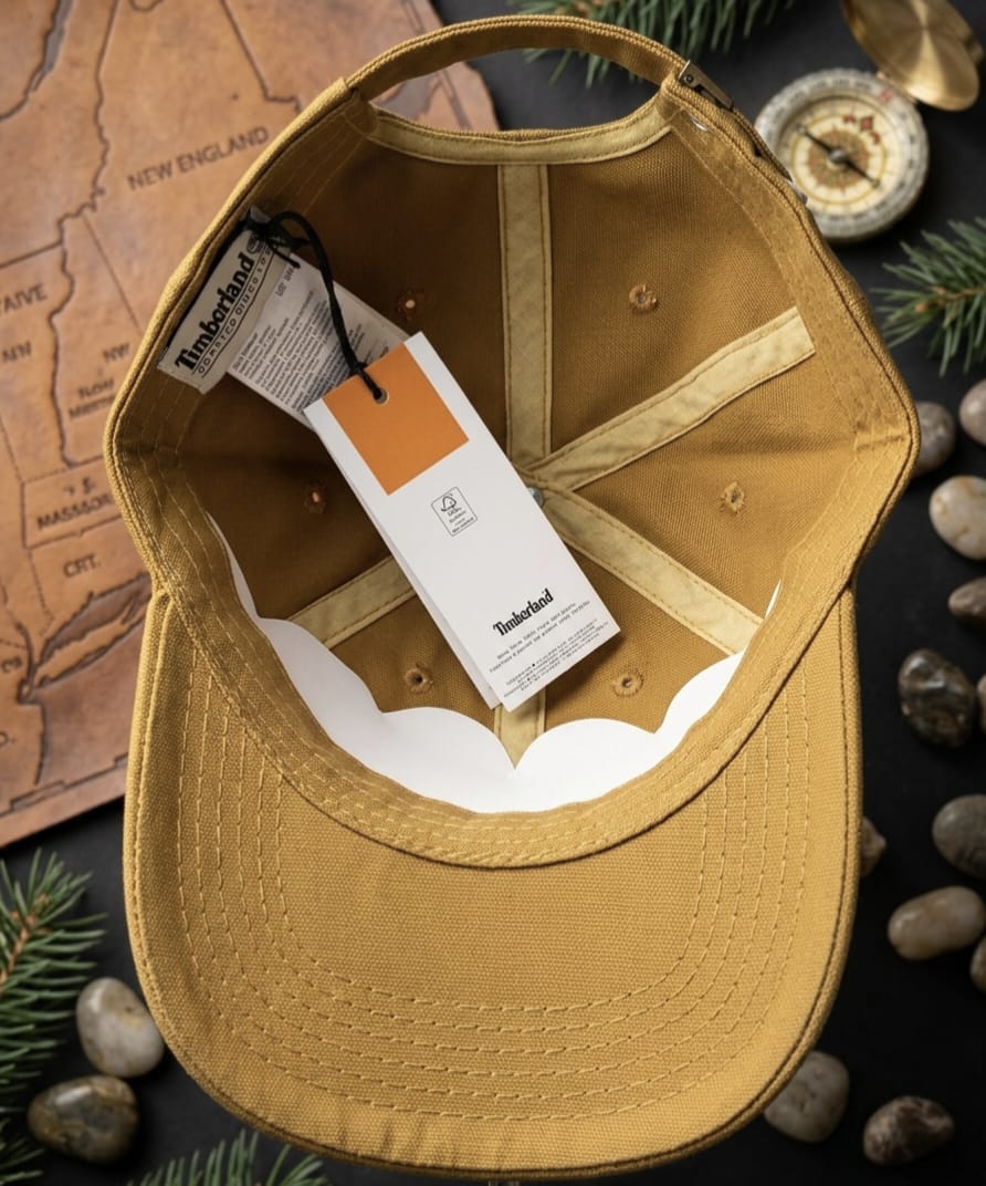 Timberland Khaki Baseball Cap for Men | Adjustable Casual Hat
