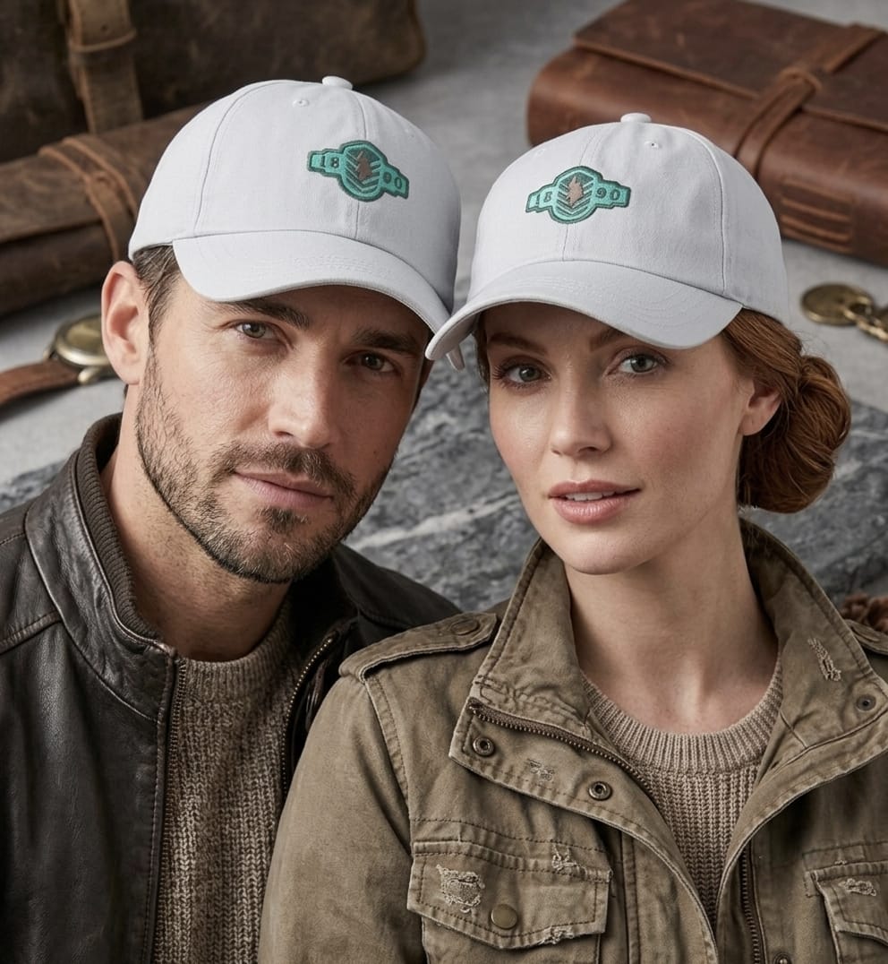 Men’s White Cap | Adjustable Premium Baseball Hat