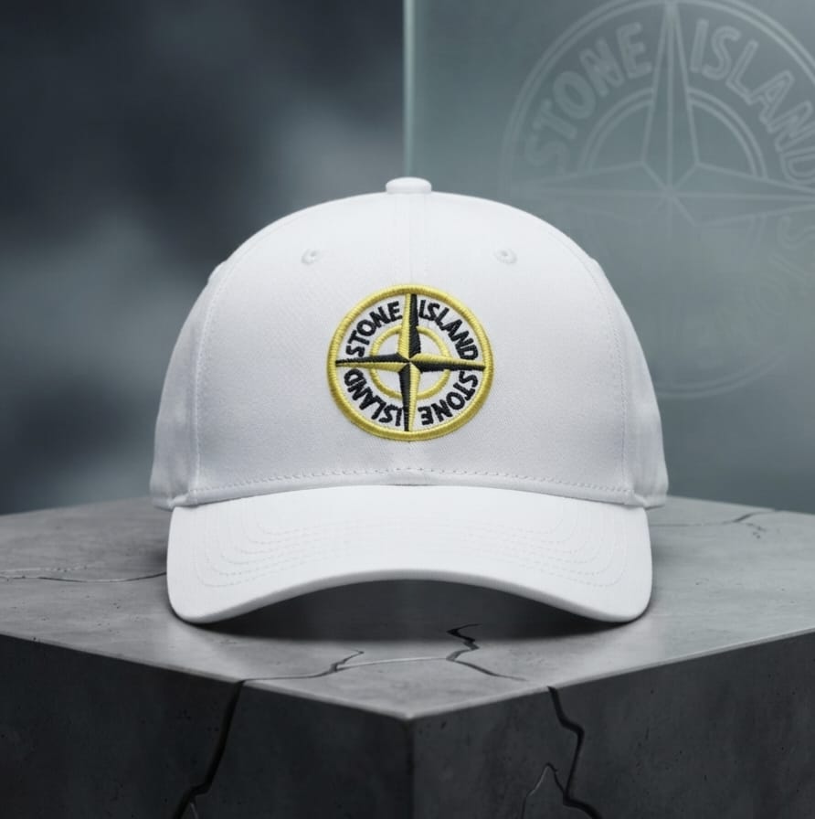 White Premium Baseball Cap for Men | Adjustable Fit