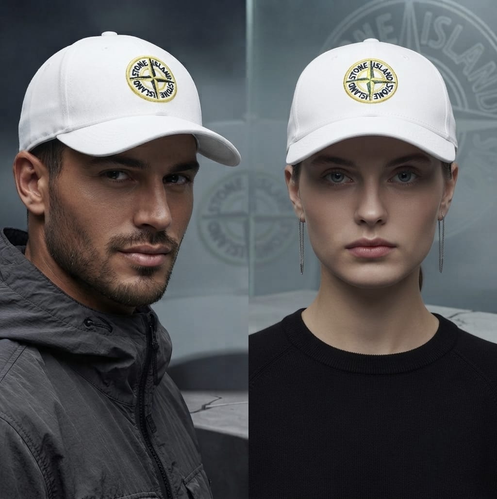 White Premium Baseball Cap for Men | Adjustable Fit