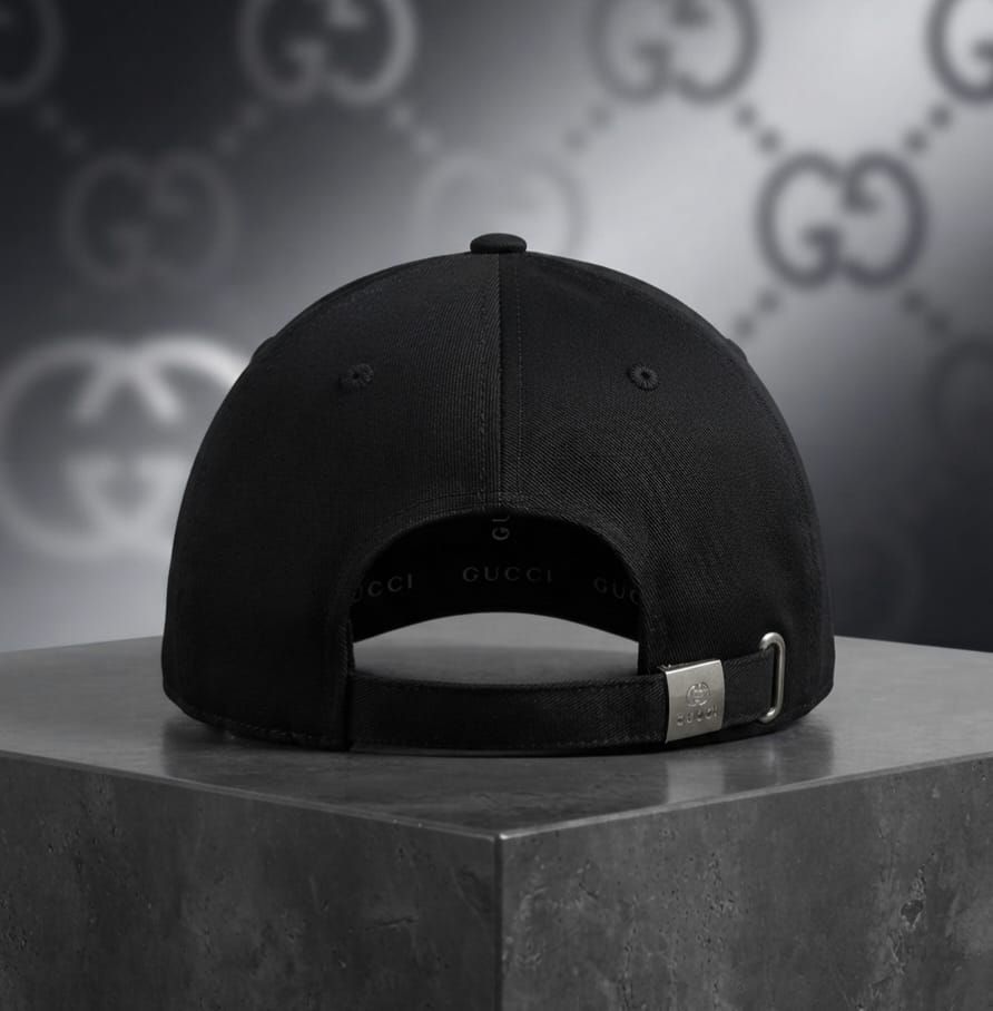 GUCCI Black Premium Baseball Cap for Men | Adjustable Fit