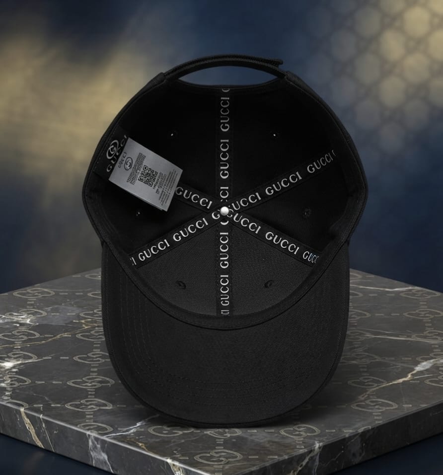 GUCCI Black Premium Baseball Cap for Men | Adjustable Fit