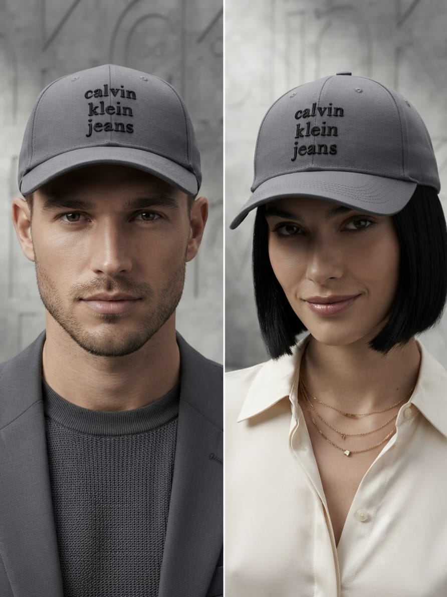 CK Grey Premium Baseball Cap for Men | Adjustable Fit