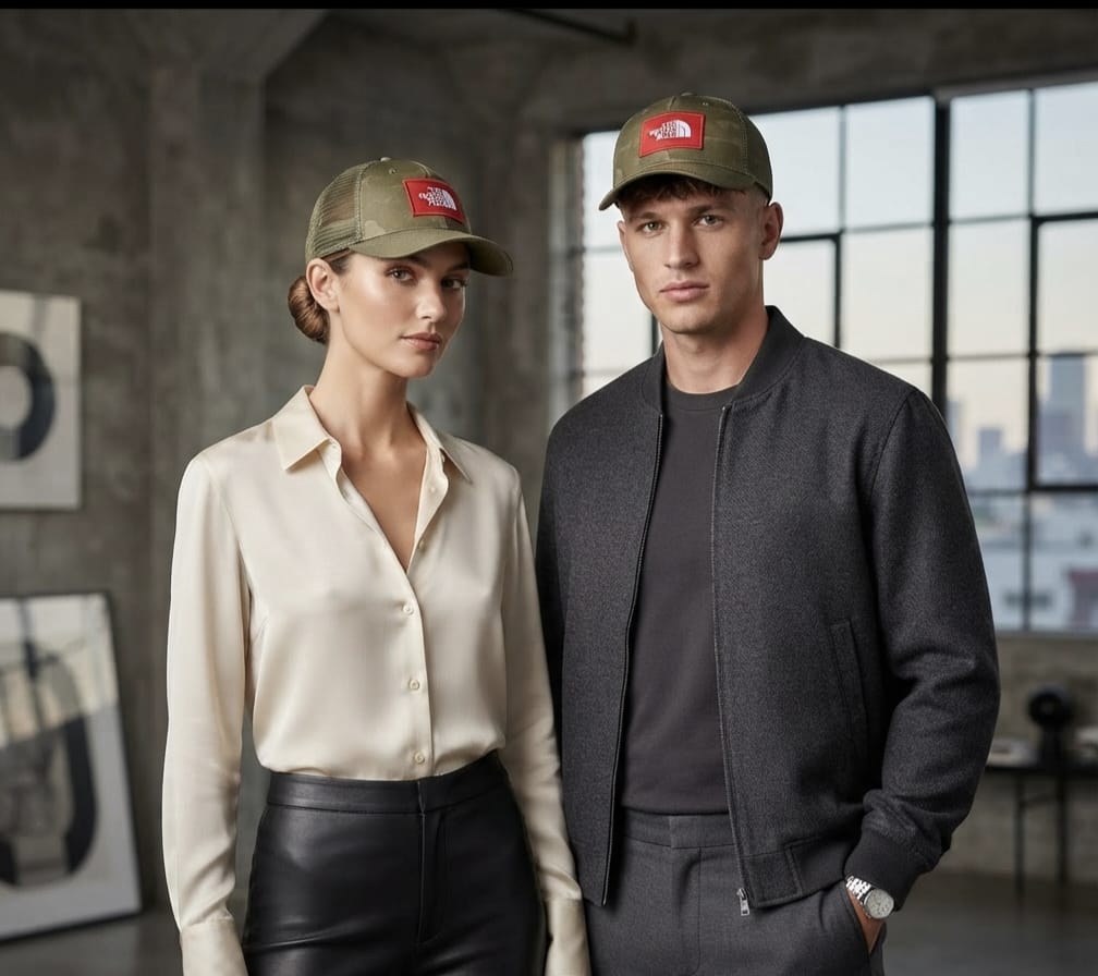 The North Face Olive Green Premium Cap for Men | Adjustable Hat