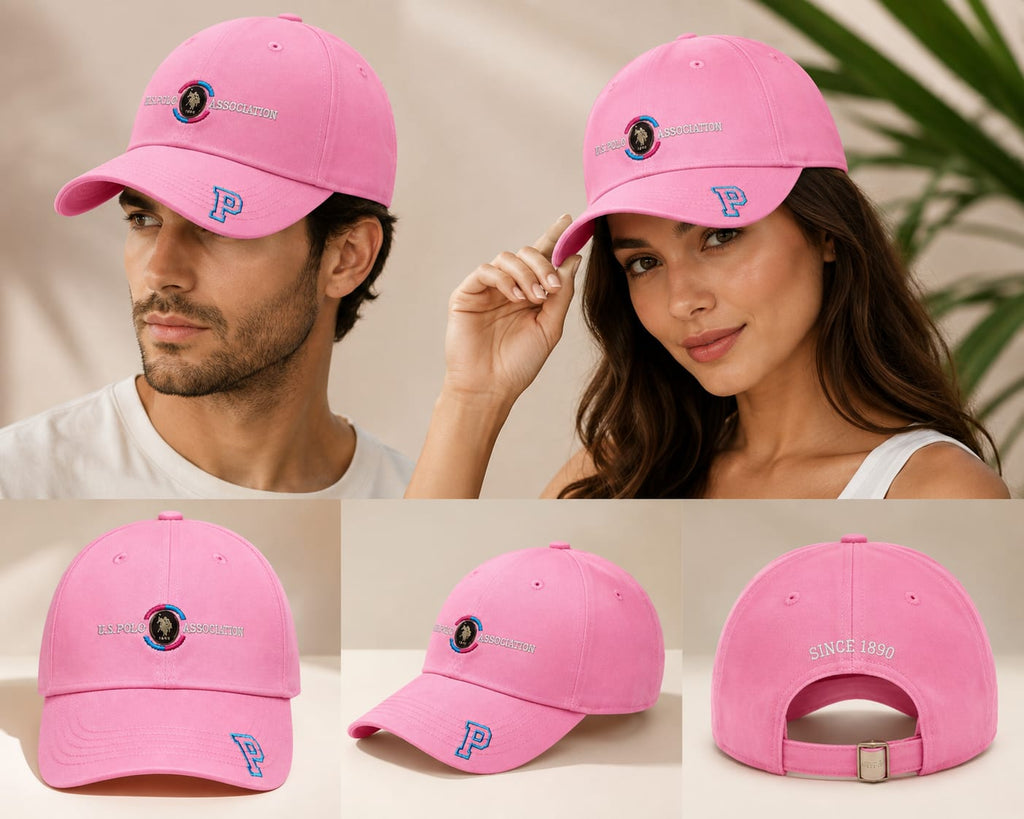 U.S. Polo Pink Premium Cap for Men | Adjustable Baseball Hat