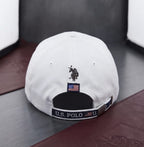 U.S. Polo White Premium Baseball Cap for Men | Adjustable Fit