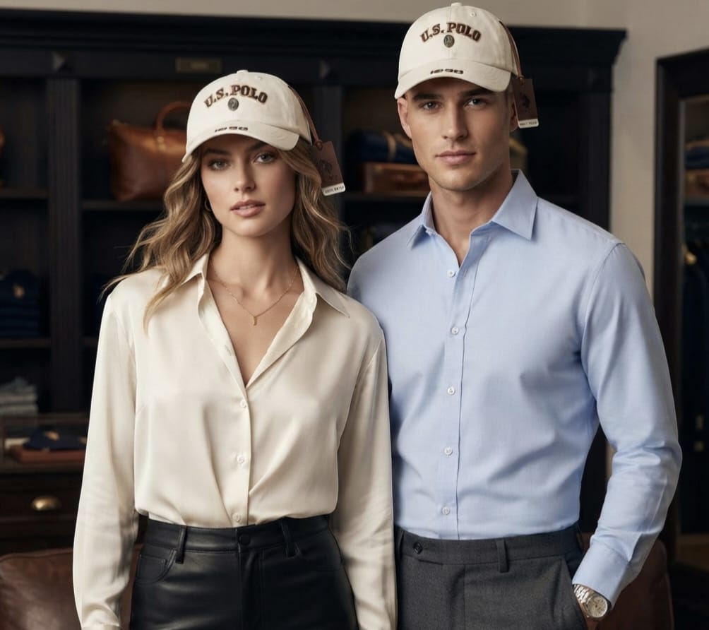 U.S. Polo White Premium Baseball Cap for Men | Adjustable Fit