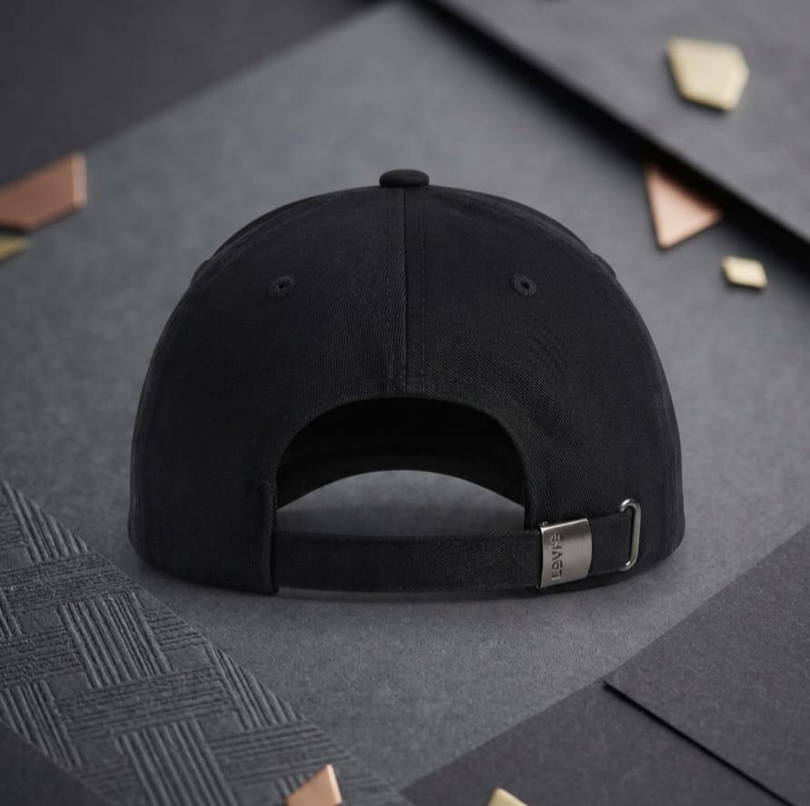 Levi’s Black Premium Cap for Men | Adjustable Baseball Hat