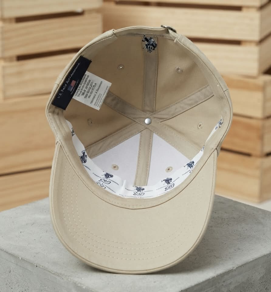 US POLO Men’s Beige Premium Cap | Adjustable Baseball Hat