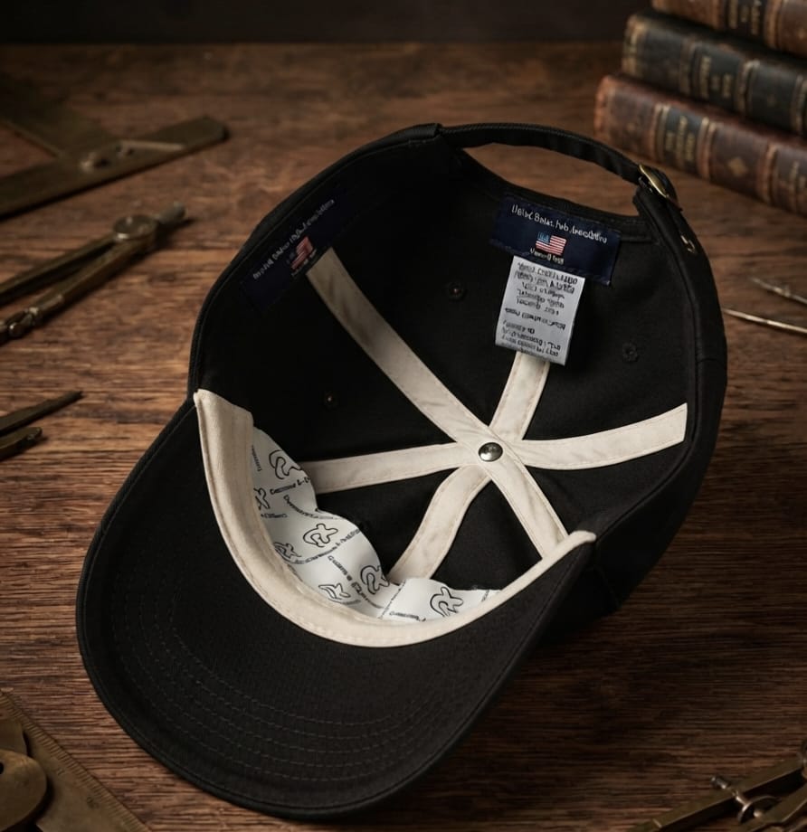 US POLO Black Premium Baseball Cap for Men | Adjustable Casual Hat