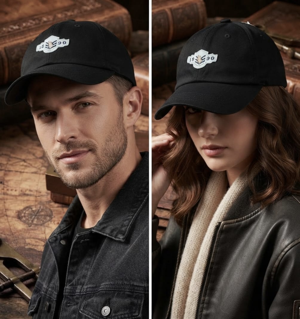 US POLO Black Premium Baseball Cap for Men | Adjustable Casual Hat