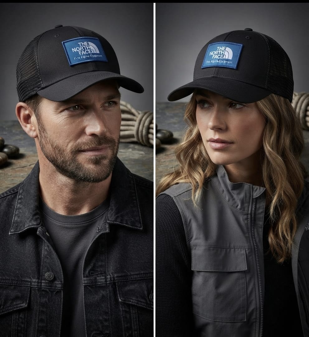 The North Face Black Premium Cap for Men | Adjustable Hat