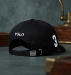 POLO Black Premium Cap for Men | Adjustable Baseball Hat