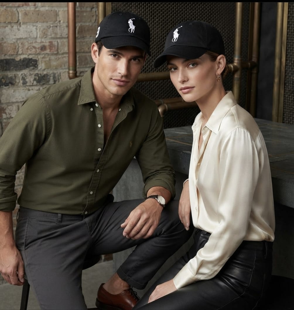 POLO Black Premium Cap for Men | Adjustable Baseball Hat