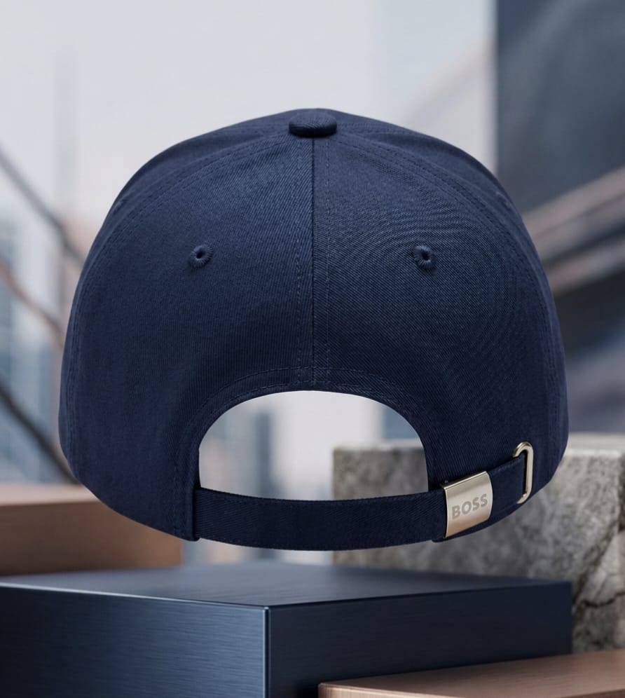 HUGO Navy Blue Premium Baseball Cap for Men | Adjustable Fit