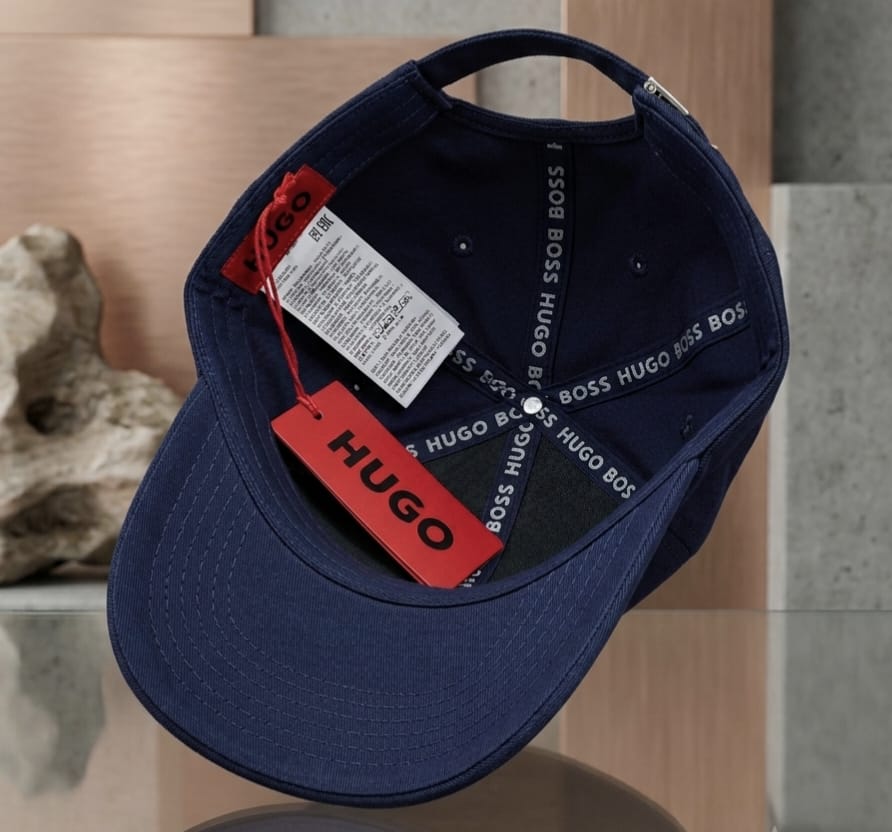 HUGO Navy Blue Premium Baseball Cap for Men | Adjustable Fit