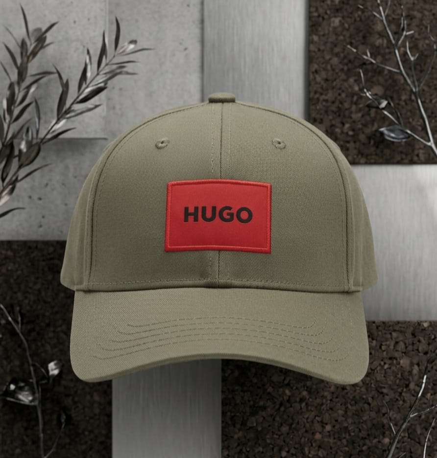 HUGO Khaki Premium Cap for Men | Adjustable Baseball Hat