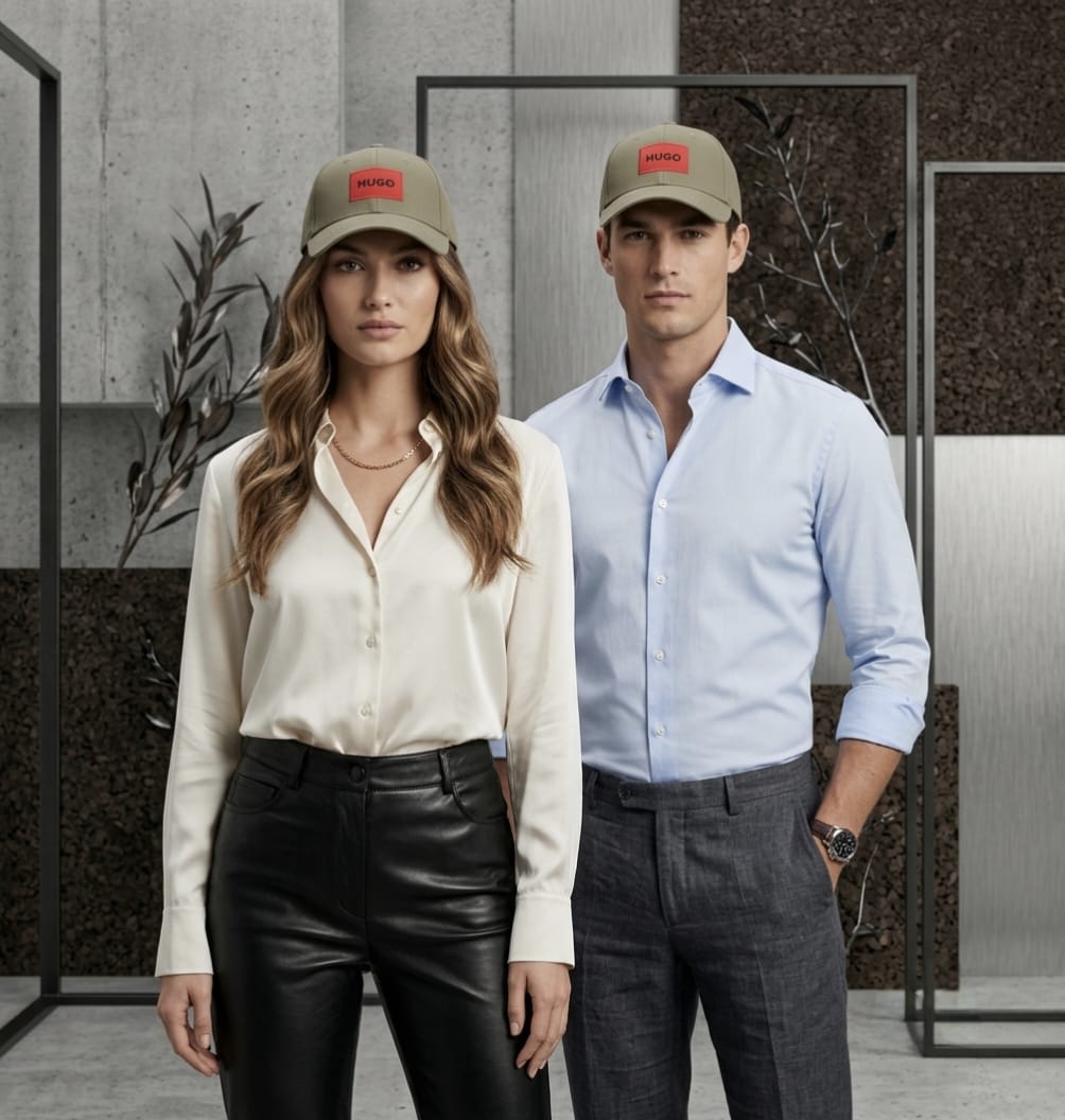 HUGO Khaki Premium Cap for Men | Adjustable Baseball Hat