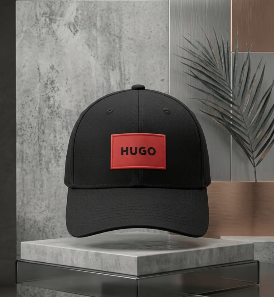 HUGO Black Premium Cap for Men | Adjustable Baseball Hat