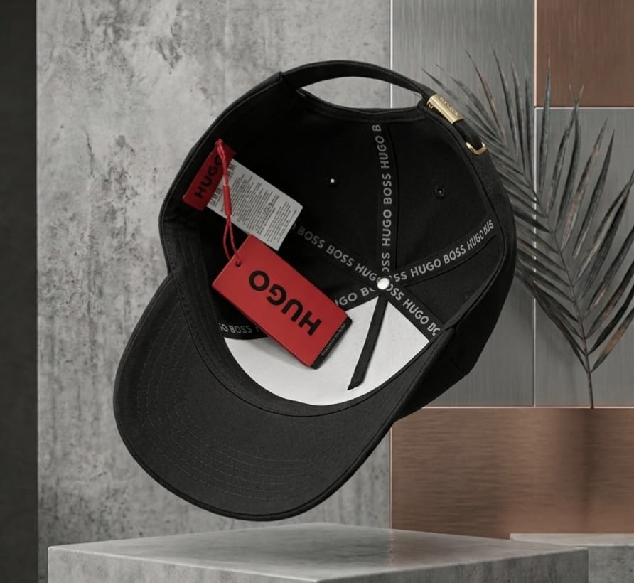HUGO Black Premium Cap for Men | Adjustable Baseball Hat