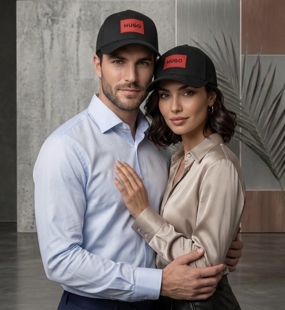 HUGO Black Premium Cap for Men | Adjustable Baseball Hat