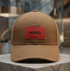 HUGO Tan Brown Premium Baseball Cap for Men | Adjustable Fit