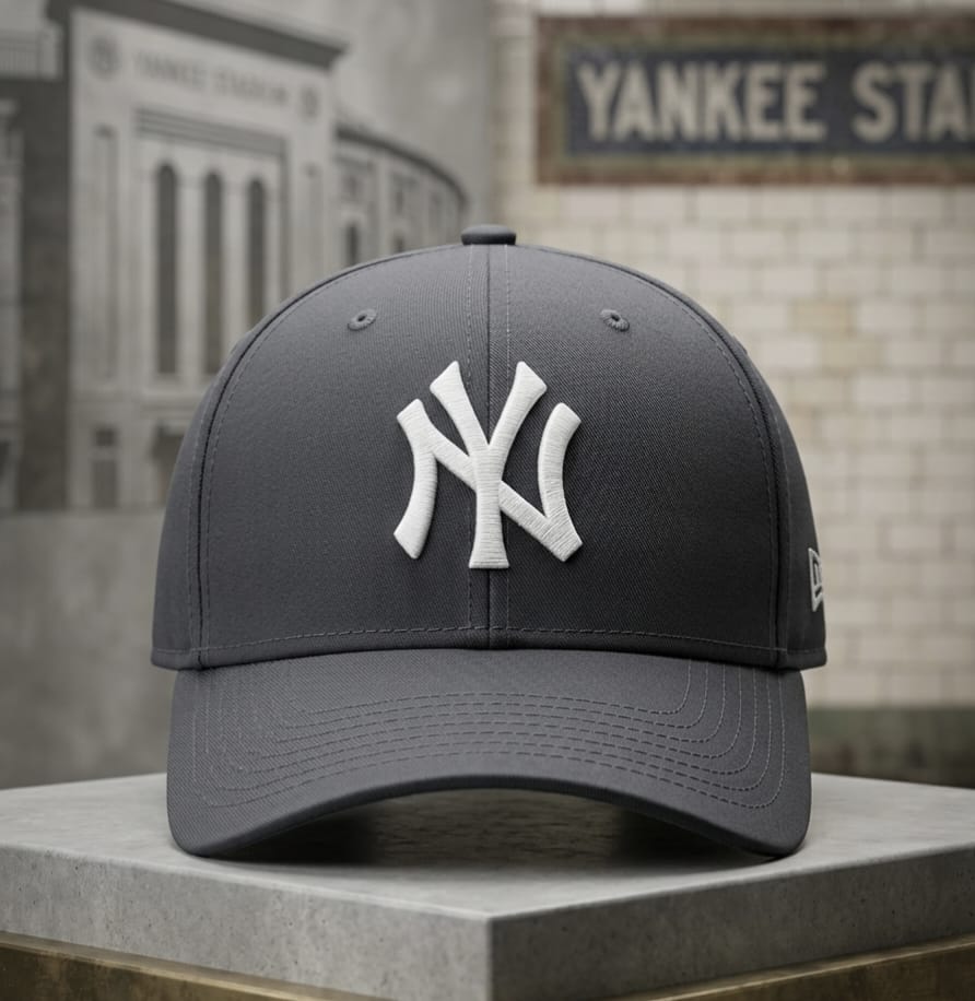 NY Yankees Grey Premium Cap for Men | Adjustable Baseball Hat