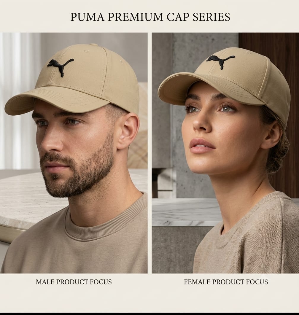 PUMA Beige Cap for Men | Adjustable Baseball Hat