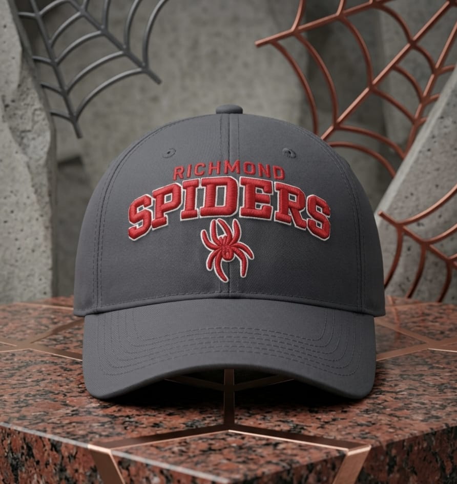 Richmond Spiders Embroidered Dark Grey Baseball Cap – Vintage Varsity Unisex Hat