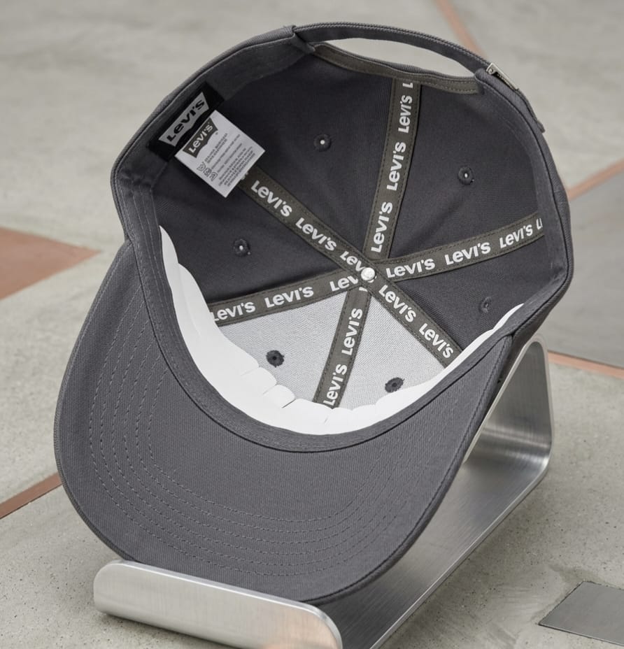 Levi's Red Logo Patch Charcoal Grey Baseball Cap – Premium Cotton Unisex Hat