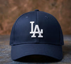 LA Navy Blue Premium Baseball Cap for Men | Adjustable Fit