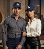LA Navy Blue Premium Baseball Cap for Men | Adjustable Fit
