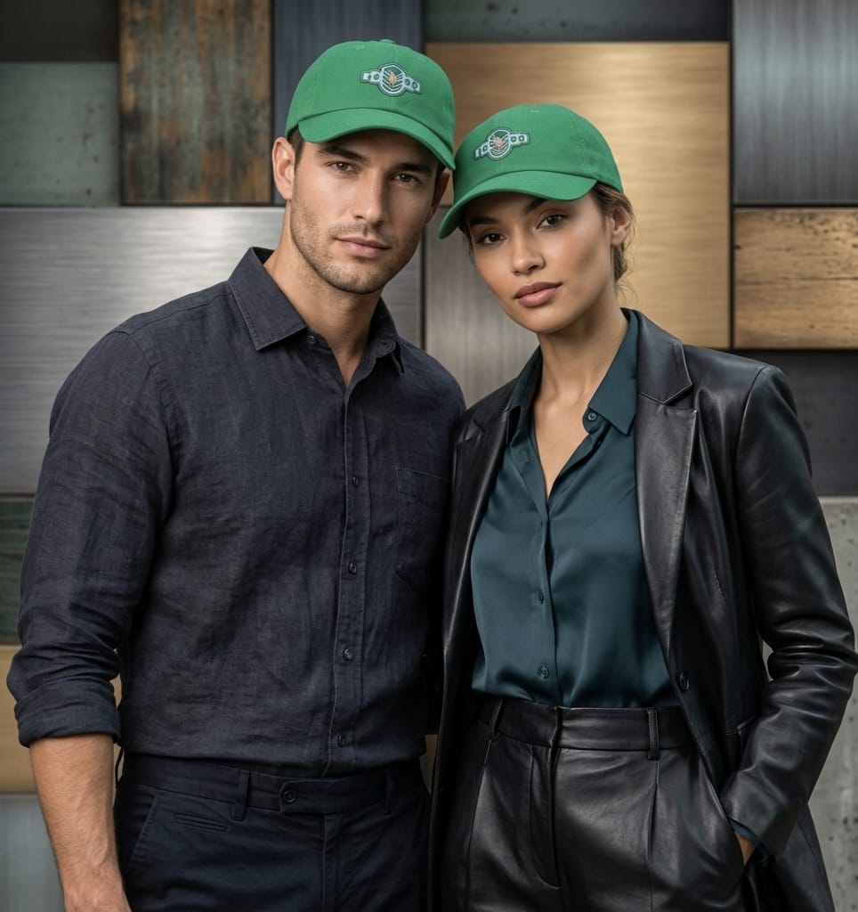 1890 Signature Green Cap – Premium Embroidered Baseball Hat