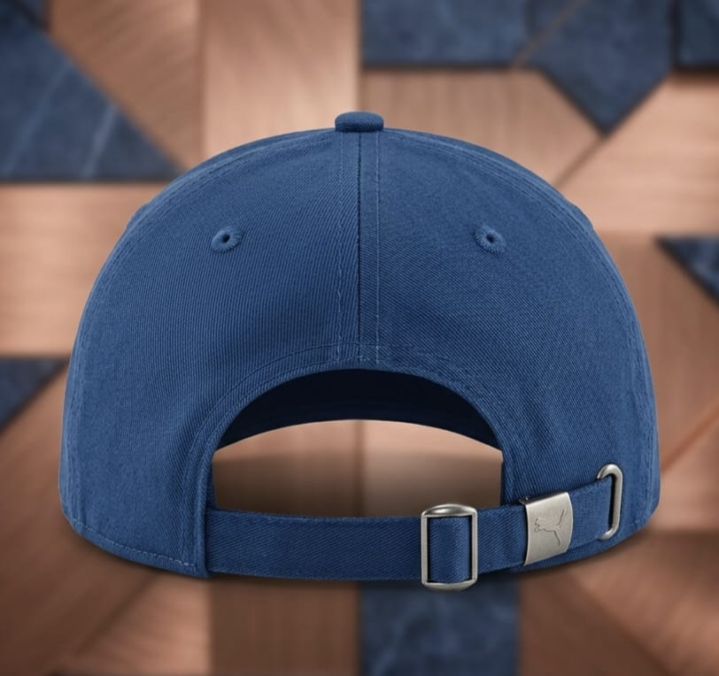 PUMA Navy Blue Cap – Classic Red Logo Sports Baseball Hat