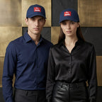 PUMA Navy Blue Cap – Classic Red Logo Sports Baseball Hat