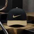 Nike Black Beige Cap – Premium Swoosh Logo Sports Baseball Hat