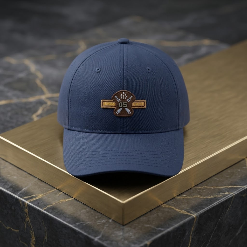 Navy Blue Premium Cap – Stylish Embroidered Logo Baseball Hat