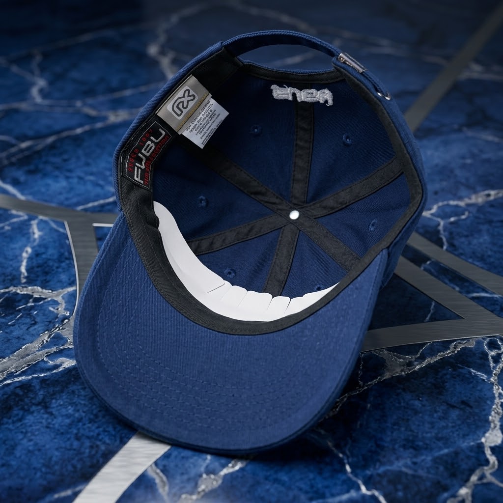 Navy Blue Premium Cap – Stylish Embroidered Logo Baseball Hat