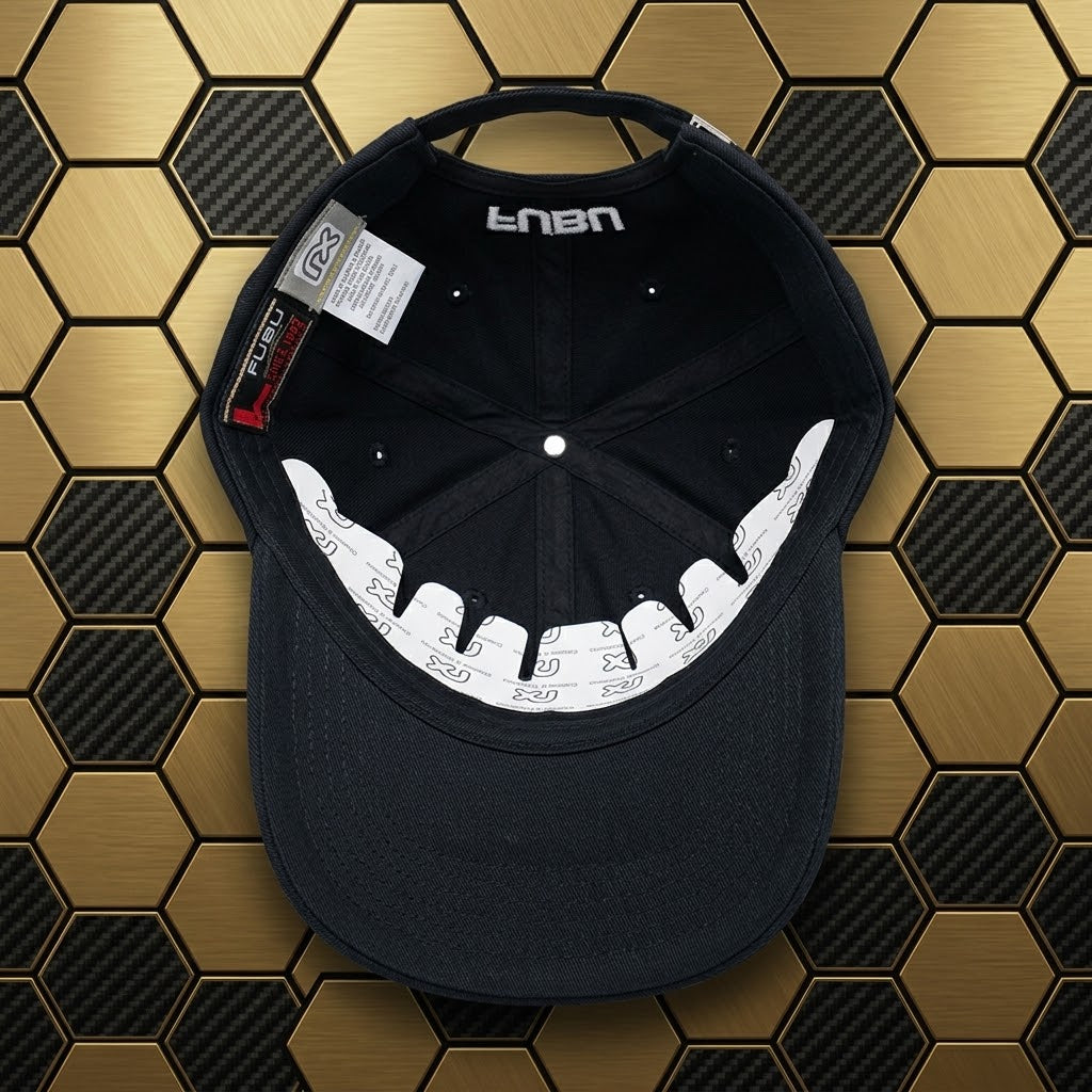 FUBU Black Baseball Cap – Premium Embroidered Logo Casual Hat