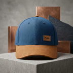 FUBU Blue Brown Baseball Cap – Stylish Logo Casual Hat