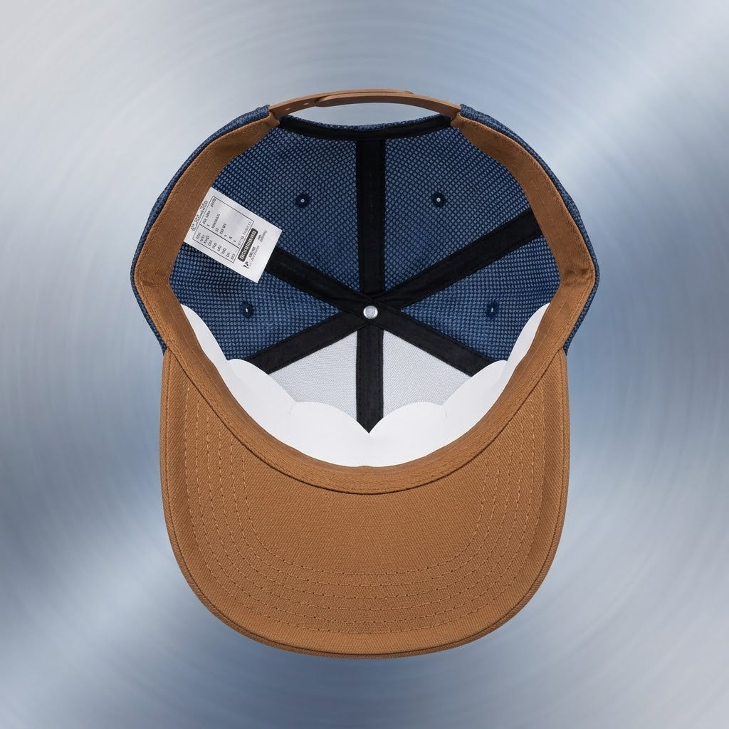 FUBU Blue Brown Baseball Cap – Stylish Logo Casual Hat