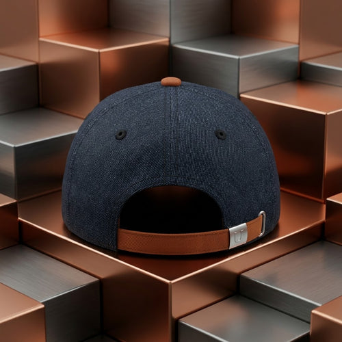 FUBU Denim & Brown Baseball Cap – Premium Casual Adjustable Hat