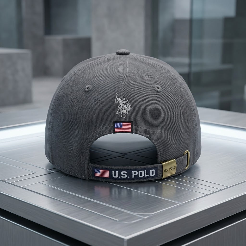 U.S. Polo Gray Cap – Premium Embroidered Logo Baseball Hat