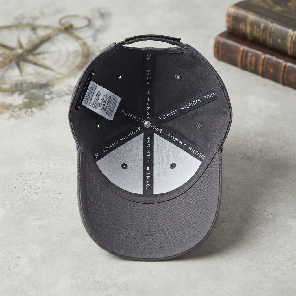 Tommy Hilfiger Embroidered Logo Baseball Cap – Premium Cotton Strapback Hat