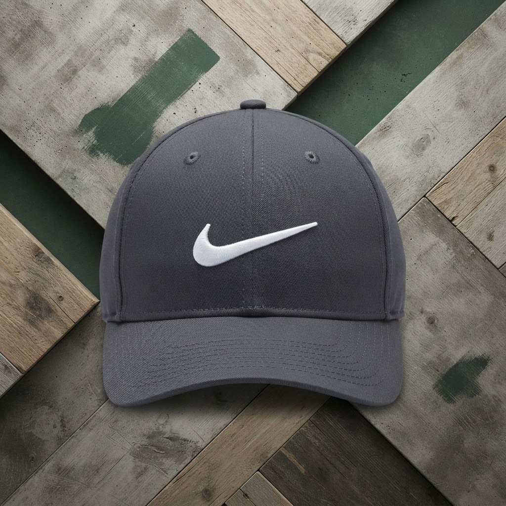 Nike Swoosh Logo Baseball Cap - Charcoal Grey
